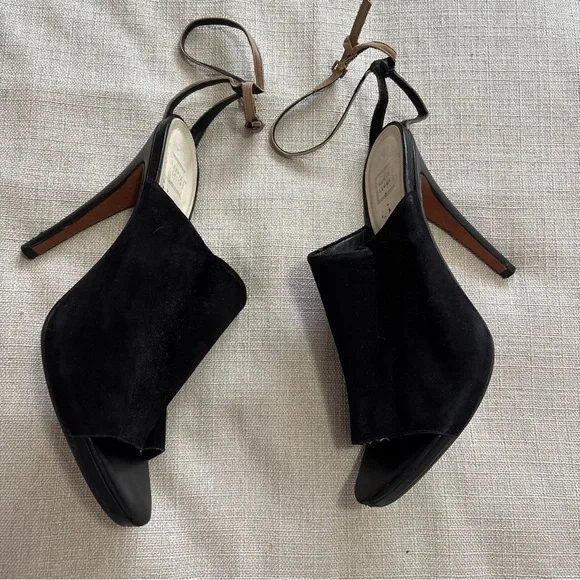 Herve Leger Black Open-Toe Heels - Picture 2 of 5